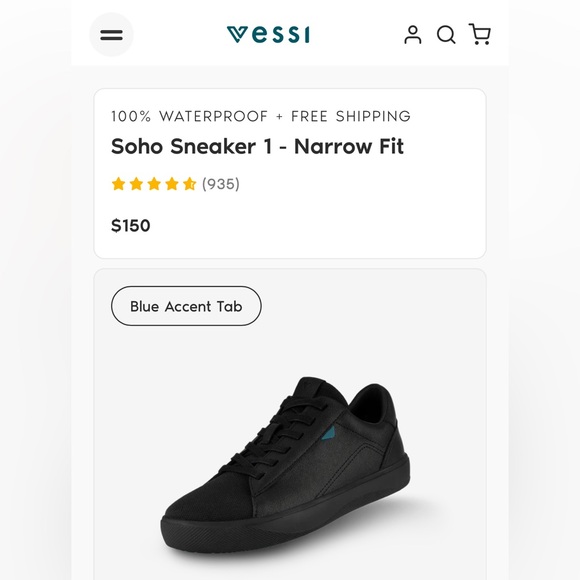 Men’s Soho Sneaker 1 - Narrow Fit (women's 7-7.5) - Picture 2 of 6